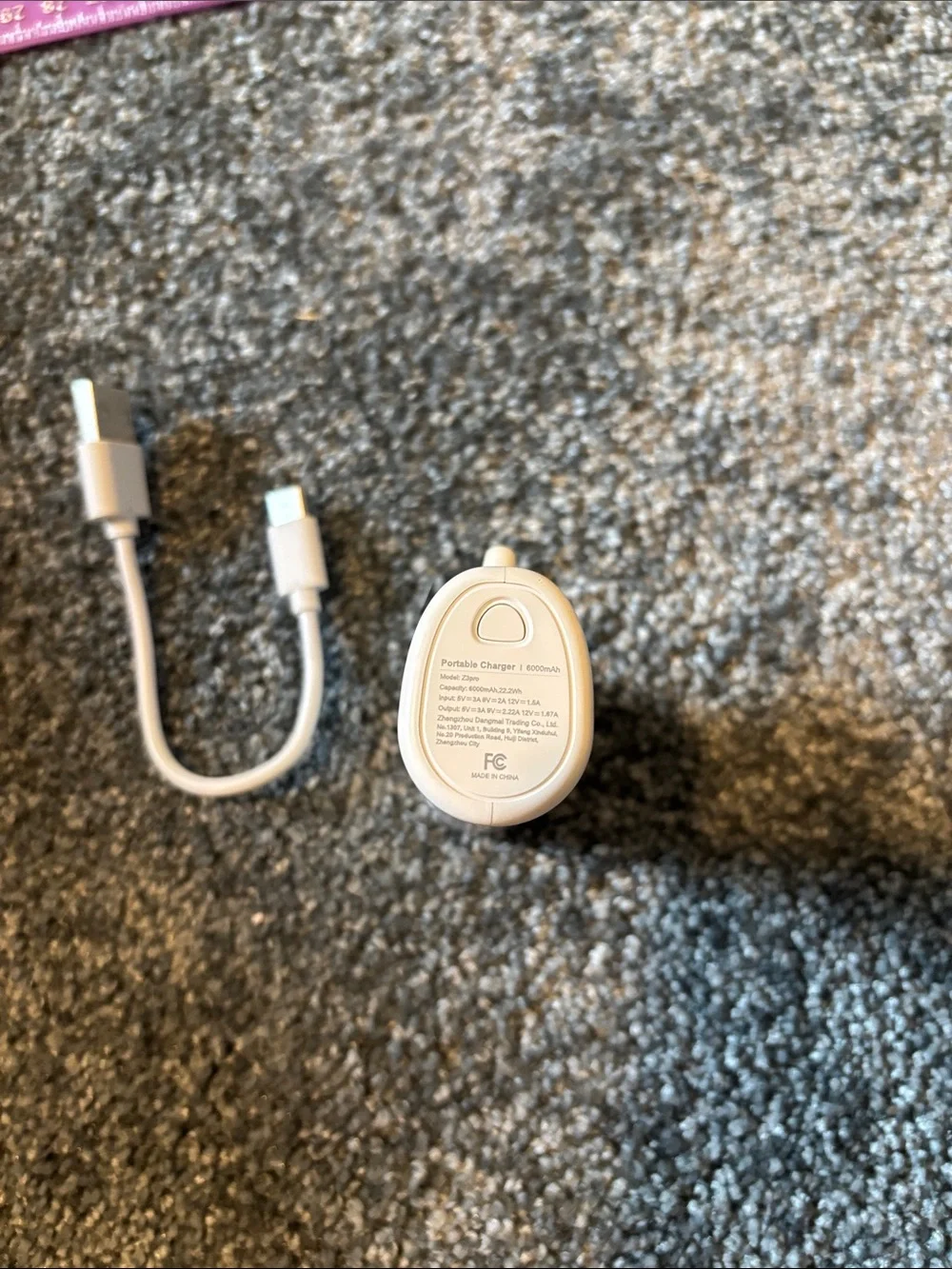 White Portable Mobile Adapter with USB-C